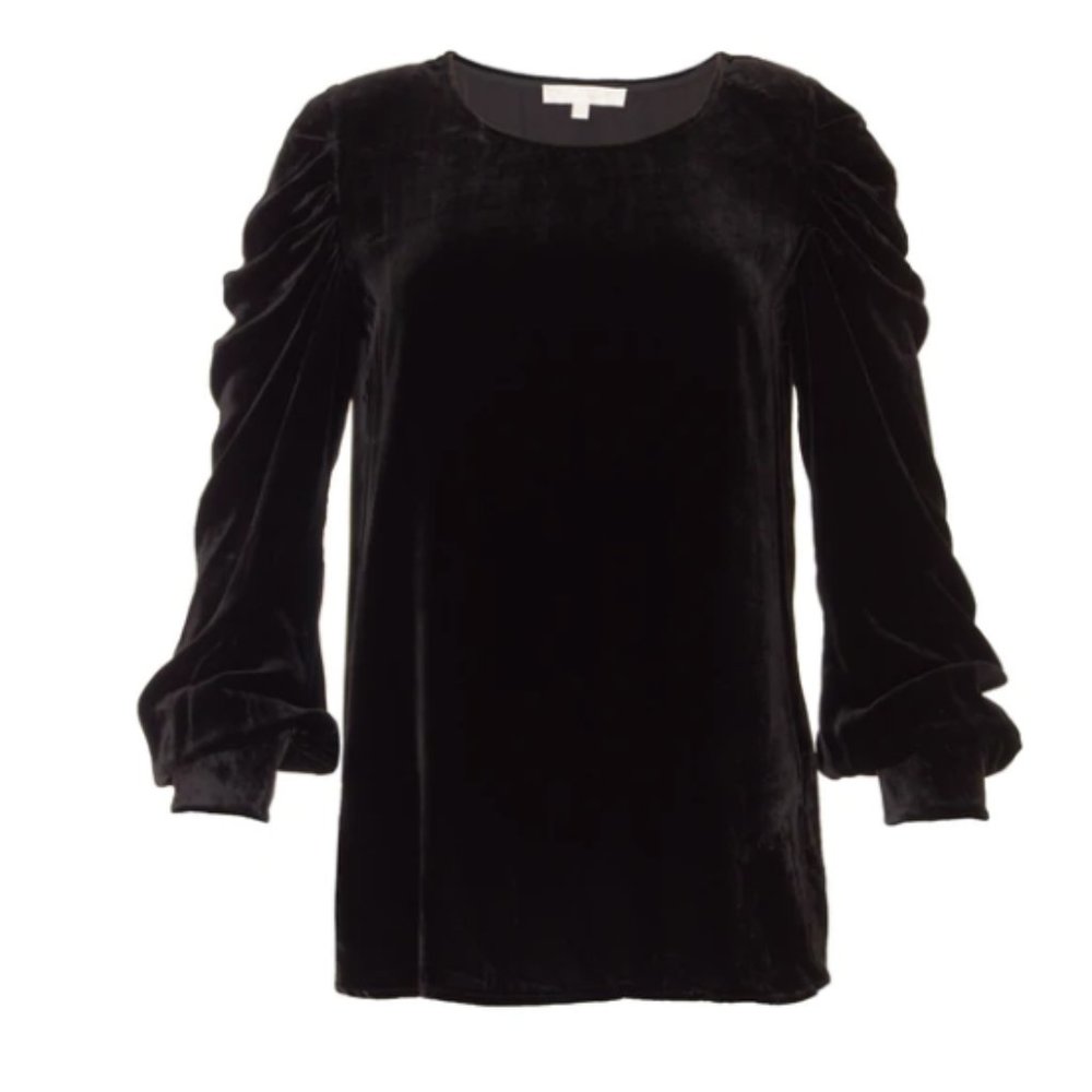 Elegant Black Velvet Women's Top
